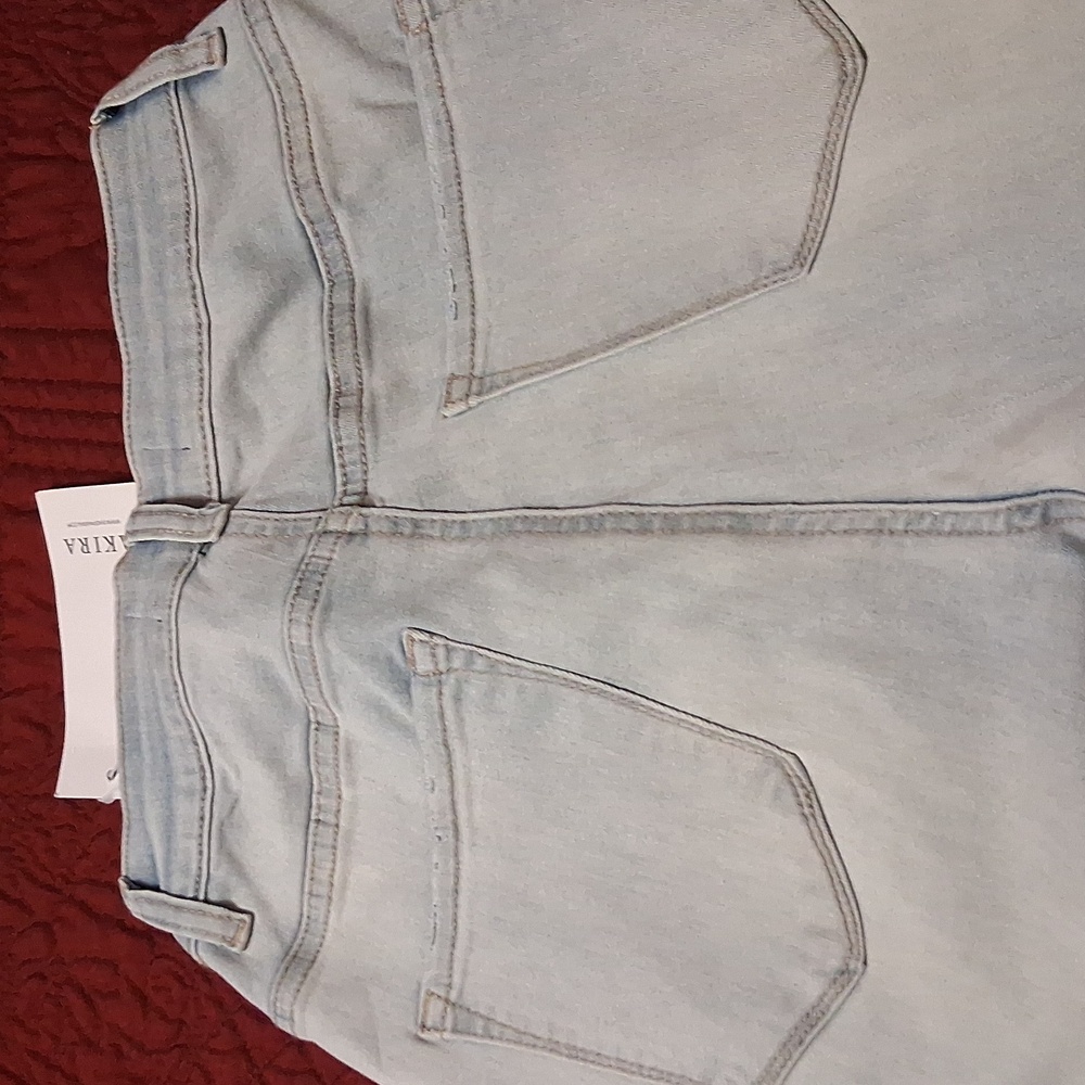 AKIRA Light Blue Flex-Fit Skinny Jeans High-Rise Stretch - Picture 8 of 13